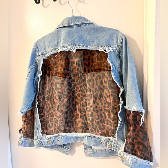 Unique Jean Jacket with Mesh cut-out. This. - Picture 7 of 7